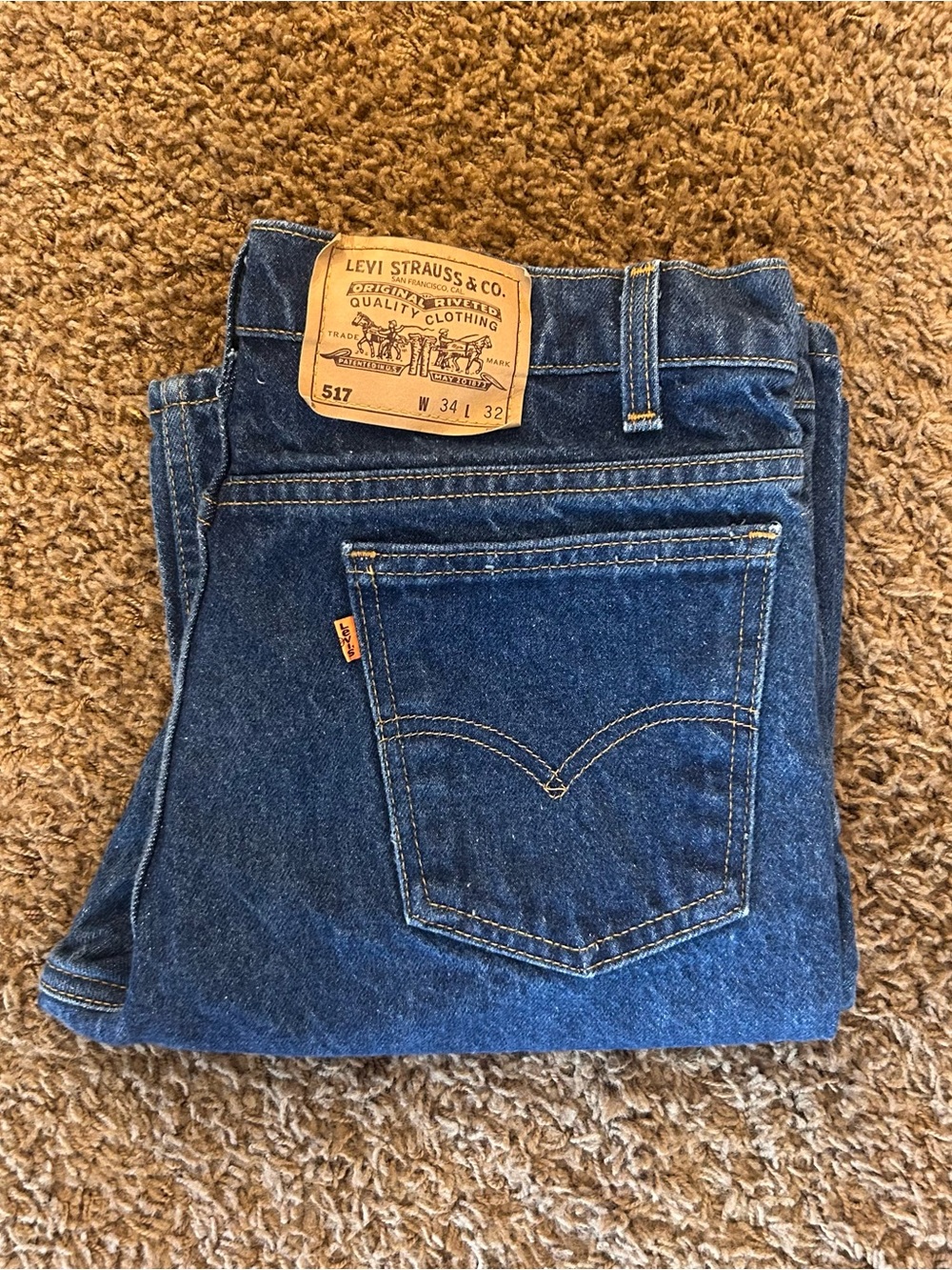 Vintage 1995 Men's Levi's 517 Orange Tab 34x32